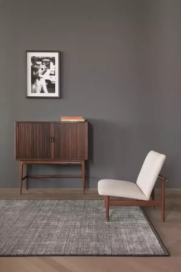 Ligne Pure Mesh – Vloerkleed – Tapijt – Handgeweven –wol – bamboo eco – modern – Grijs Zwart 60x120