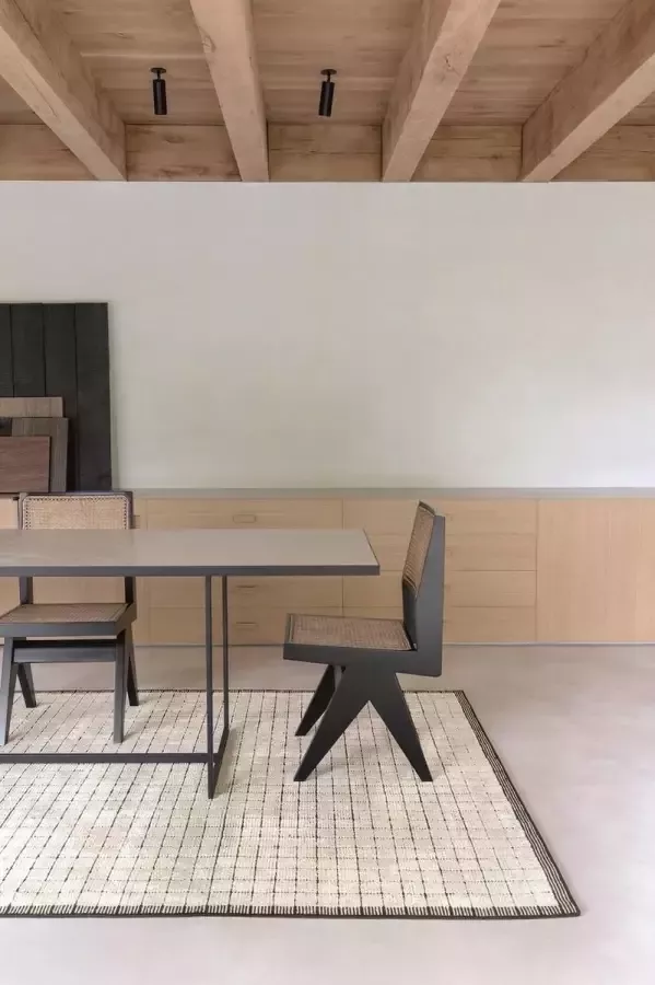 Ligne Pure Mesh – Vloerkleed – Tapijt – Handgeweven –wol – bamboo eco – modern – Wit Zwart 170x240