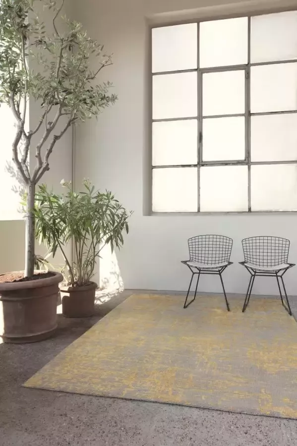 Ligne Pure Reflect – Vloerkleed – Tapijt – handgeknoopt – wol – eco – modern – Grijs Geel 140x200