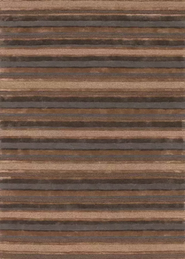 Ligne Pure Reflect – Vloerkleed – Tapijt – handgeknoopt – wol – eco – modern – Multi Bruin 60x120