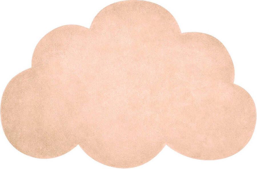 Lilipinso Vloerkleed Wolk Abrikoos Roze 100 x 64 cm (dikte: 1 5 cm) Kinderkamer Babykamer Baby Kinderen