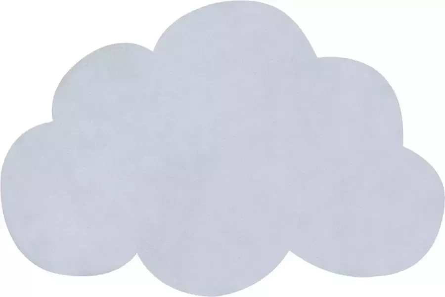 Lilipinso Vloerkleed Wolk Baby Blauw-Grijs 100 x 64 cm (dikte: 1 5 cm) Kinderkamer Babykamer Baby Kinderen