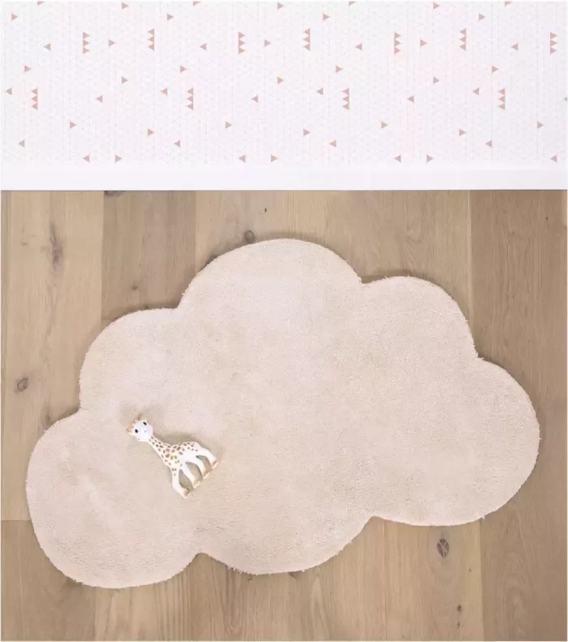 Lilipinso vloerkleed wolk beige kinderkamer babykamer