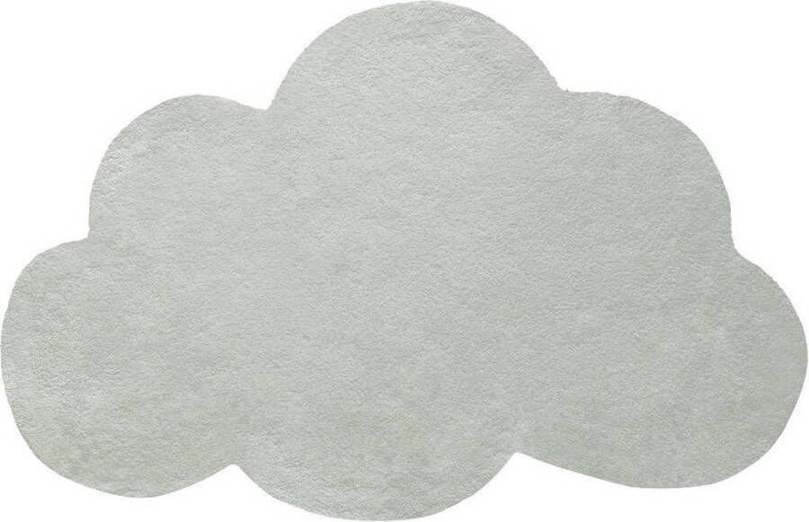 Lilipinso Vloerkleed Wolk Grijs 100 x 64 cm (dikte: 1 5 cm) Kinderkamer Babykamer Baby Kinderen