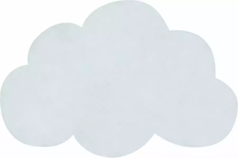 Lilipinso Vloerkleed Wolk Mist Licht Turkoois 100 x 64 cm (dikte: 1 5 cm) Kinderkamer Babykamer Baby Kinderen