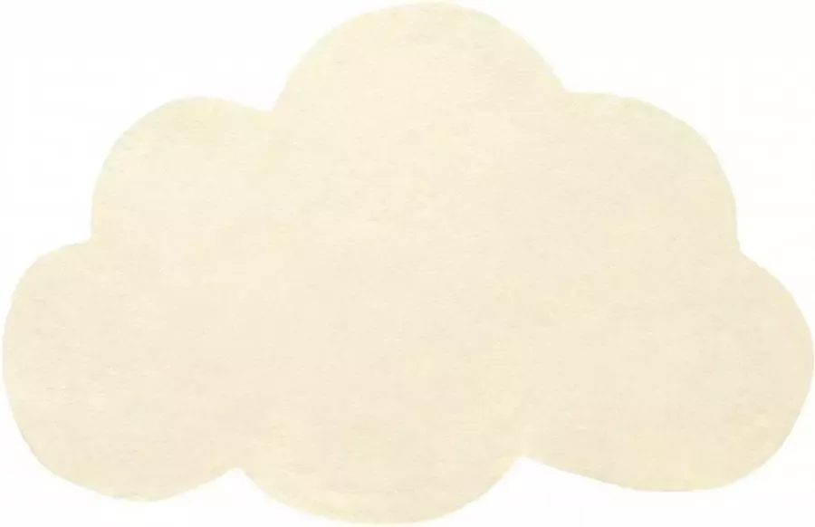 Lilipinso Vloerkleed Wolk Zacht Geel 100 x 64 cm (dikte: 1 5 cm) Kinderkamer Babykamer Baby Kinderen