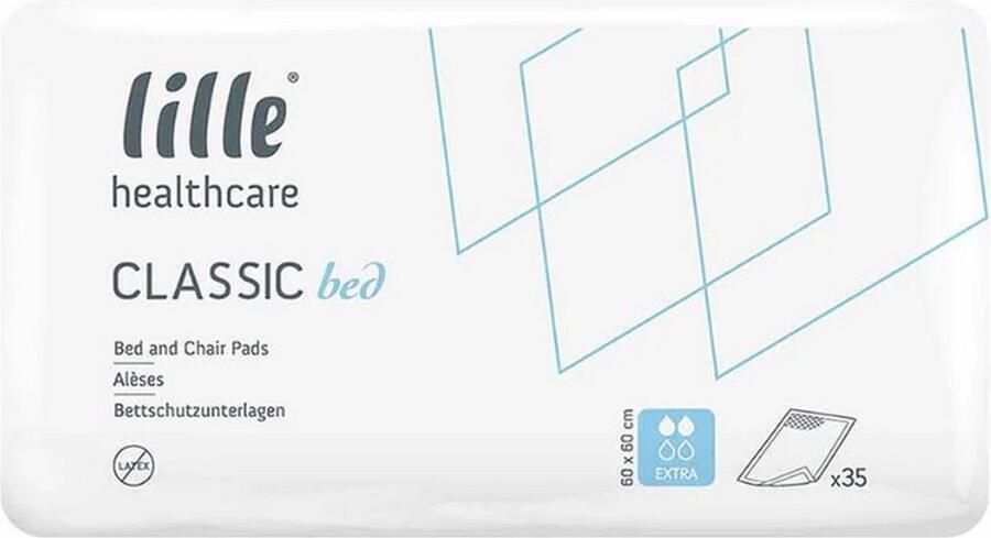 Lille Healthcare Lille Classic Bed Extra 60 x 60 cm 12 paquets de 35 protections
