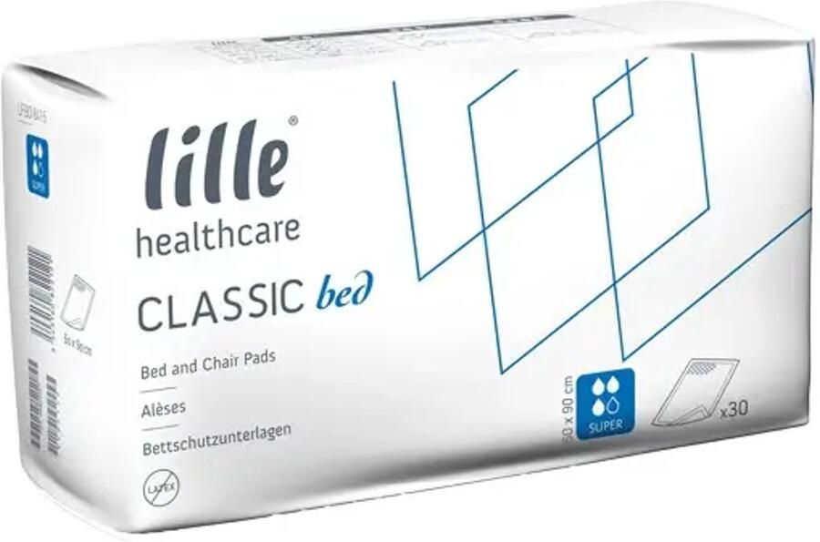 Lille Healthcare Lille Classic Bed Super 60 x 90 cm 4 paquets de 30 protections
