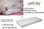 Lilli Furniture Emma bedbank met uitschuifbaar logeerbed en 2 lades inclusief 2 koudschuim matrassen 90x200cm en 90x190cm inclusief 2 lattenbodems wit - Thumbnail 1