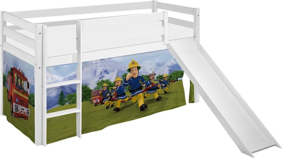 Lilokids Halfhoogslaper Brandweerman Sam met tent en glijbaan