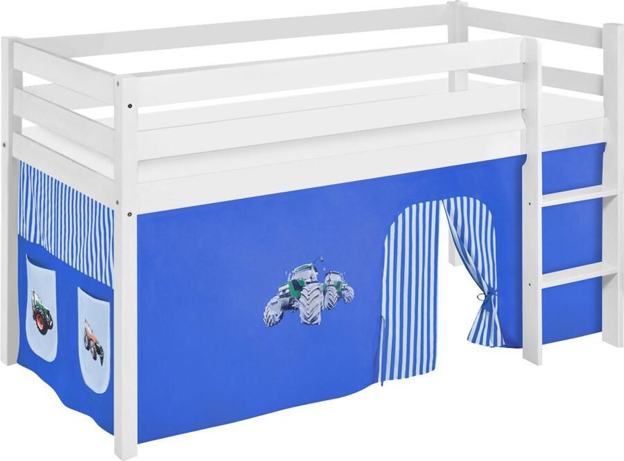 Lilokids Halfhoogslaper Tractor Blauw met tent