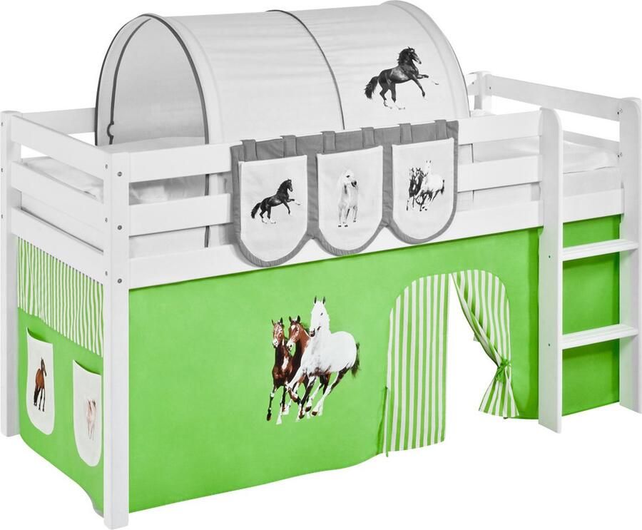 Lilokids Ondertent Paard Groen voor halfhoogslaper
