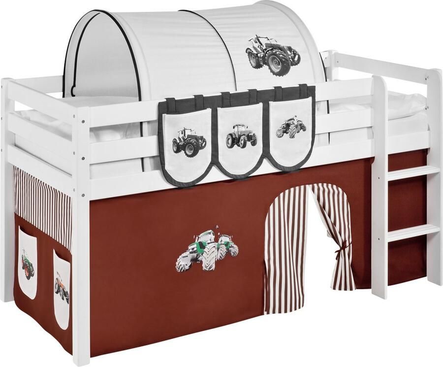 Lilokids Ondertent Tractor Bruin voor halfhoogslaper