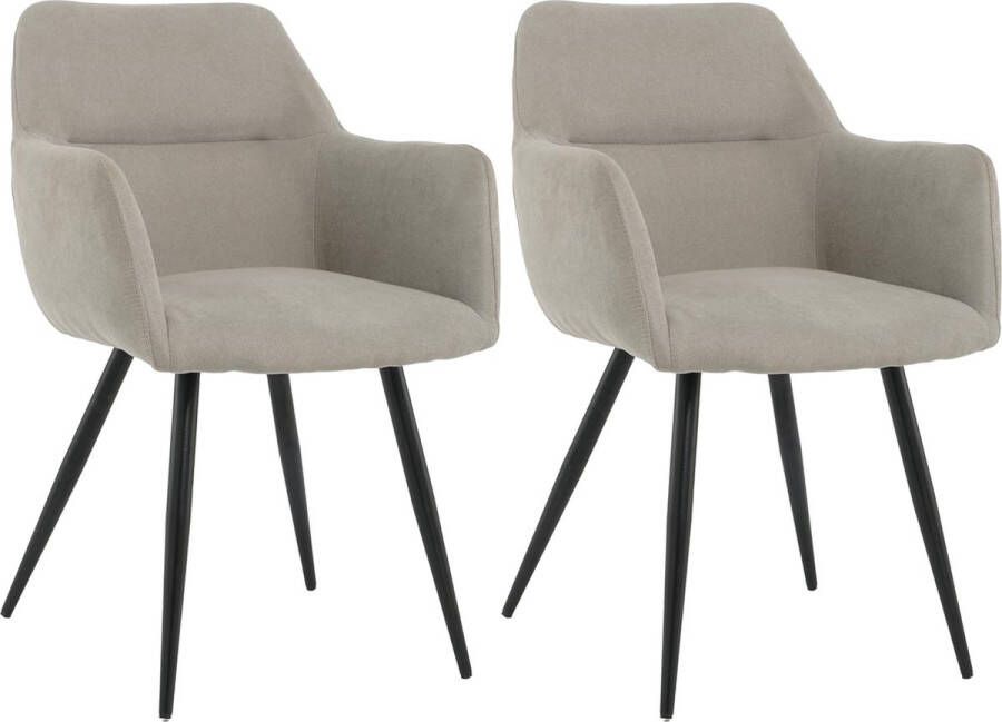 Mevsim Elis Eetkamerstoel Grijs 100% Velvet Zwart stalen poten Design woonkamerstoel