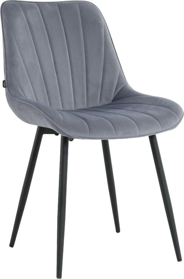 Lina Alfa Eetkamerstoel Grijs Velvet