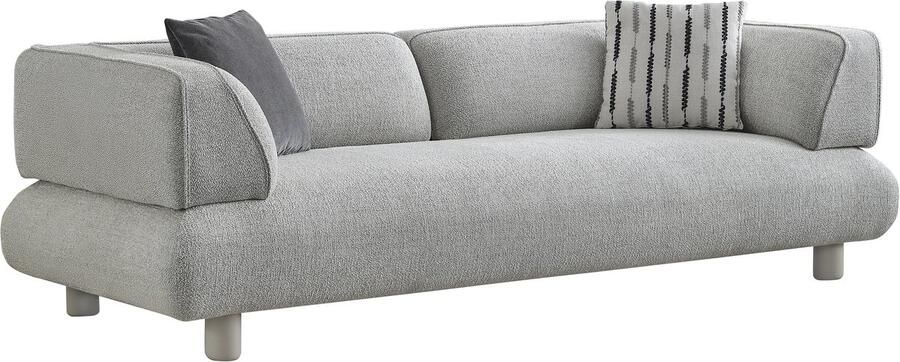 Lina Bonny Bankstel Grijs 2 Zitsbank Linnen Gratis Bezorging en Montage - Foto 4