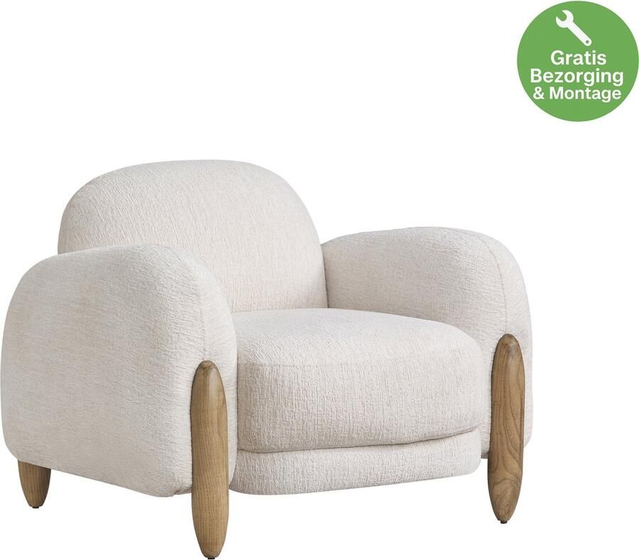 Lina Fabio Bankstel Crème Zitsbank Linnen Stof Gratis Bezorging en Montage - Foto 2