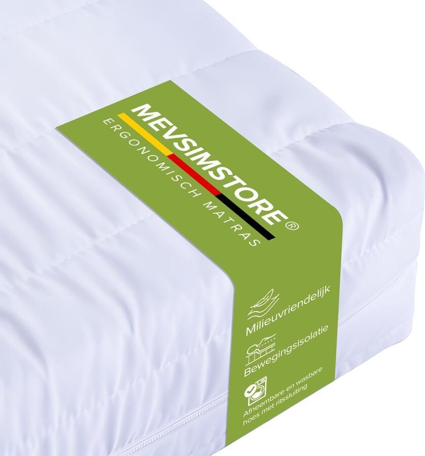 Lina Matras – Koudschuim Ortopedisch Ademend Wit 12x90x200 cm