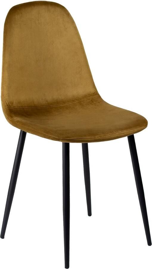 Mevsim Camel Eetkamerstoel 100% Velvet Bruine Eetstoel Metaalpoot Woonkamerstoel - Foto 2