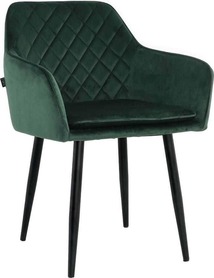 Lina Noble Eetkamerstoel Groen Velvet