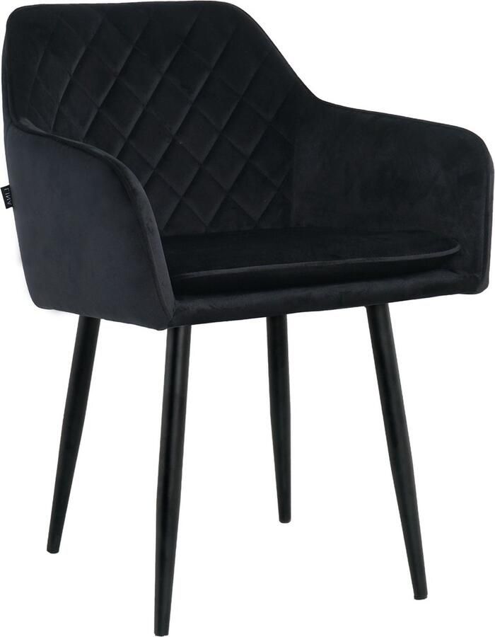 Lina Noble Eetkamerstoel Zwart Velvet
