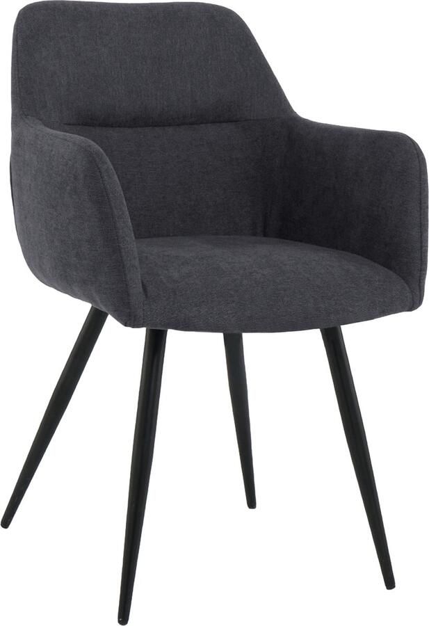Lina Nova Eetkamerstoel Zwart Stof