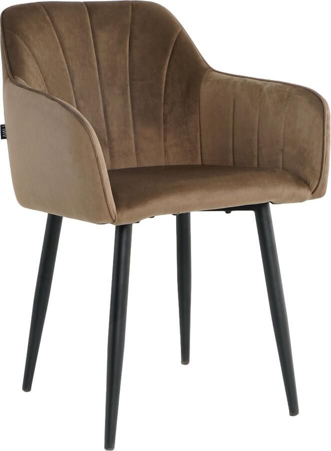 Lina Rio Eetkamerstoel Bruin Velvet