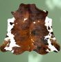 Lindian Style Grote Koeienhuid 220x210 vloerkleed Bruin zwart wit Normandische Tricolore T.206 - Thumbnail 1