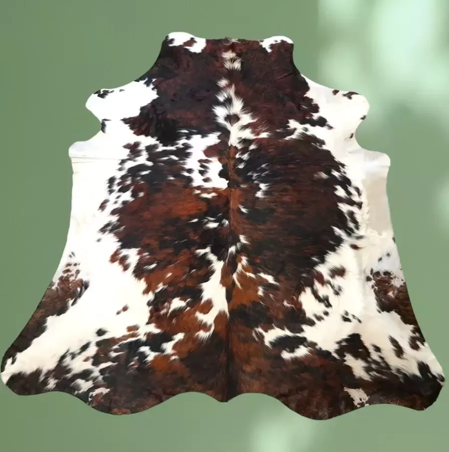 Lindian Style Grote Koeienhuid 220x210 vloerkleed Bruin zwart wit Normandische Tricolore T.206 - Foto 3