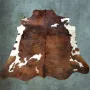 Lindian Style XL Koeienhuid 230x210 Bruin wit zwart Tricolor Normandier vloerkleed T.108 - Thumbnail 2