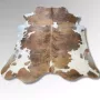 Lindian Style XL Koeienhuid 230x210 Bruin wit zwart Tricolor Normandier vloerkleed T.108 - Thumbnail 1