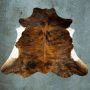 Lindian Style Koeienhuid Tricolor vloerkleed Bruin wit 220X210 T.408 - Thumbnail 1