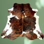 Lindian Style Koeienhuid vloerkleed 230 x 220 Tricolor Normandiër Bruin wit zwart T.116 - Thumbnail 1