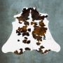 Lindian Style Koeienhuid vloerkleed 220 X 200 Tri color Bruin wit zwart Normandische T.130 - Thumbnail 2