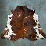 Lindian Style Koeienhuid vloerkleed Tricolore 220x210 Bruin wit zwart Normandisch T.206 - Thumbnail 1