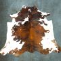 Lindian Style Koeienhuid vloerkleed tricolore 230x210 Bruin wit zwart - Thumbnail 2