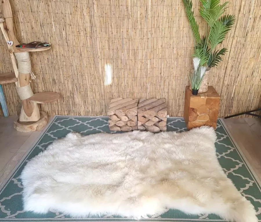 XXXL schapenvacht vloerkleed 200x120 cm wit schapenvacht vloerkleed XL