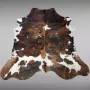 Lindian Style Tricolore Koeienhuid 240x230 vloerkleed bruin wit zwart Normandische T.200 - Thumbnail 1