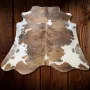 Lindian Style XL koeienhuid 240x230 vloerkleed Tricolor Normandische Zwart Bruin wit T.112 - Thumbnail 1