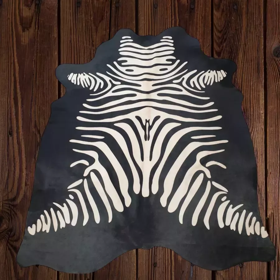 Lindian Style SALE Koeienhuid 200x180 vloerkleed B.25 Zwart wit