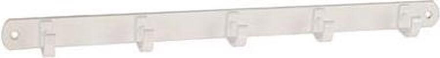 Linea Bertomani handdoekdrager 5 haken aluminium wit