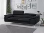 LINEA SOFA Driezitsbank van buffelleer GRETEL Zwart L 214 cm x H 91 cm x D 107 cm - Thumbnail 2