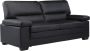 LINEA SOFA Driezitsbank van buffelleer MIMAS zwart L 210 cm x H 97 cm x D 89 cm - Thumbnail 2