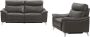 LINEA SOFA Elektrische relax-zitbank en fauteuil van leer METRONOMYA Taupe L 199 cm x H 102 cm x D 94 cm - Thumbnail 2