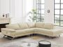 LINEA SOFA Elektrische relaxzitbank met hoek rechts van beige vaarsleer PUNO II L 299 cm x H 76 cm x D 239 cm - Thumbnail 1