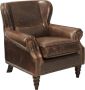 LINEA SOFA Fauteuil 100% leer EDOUARD Bruin L 80 cm x H 85 cm x D 90 cm - Thumbnail 1