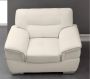 LINEA SOFA Fauteuil van leer THIBAULT ivoor L 115 cm x H 87 cm x D 93 cm - Thumbnail 1