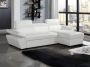 LINEA SOFA Hoekbank JONOVA Leer Wit Hoek rechts L 256 cm x H 83 cm x D 154 cm - Thumbnail 2