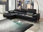 LINEA SOFA Hoekbank van hoogwaardig leer EXCELSIOR II zwart hoek links L 265 cm x H 74 cm x D 165 cm - Thumbnail 1