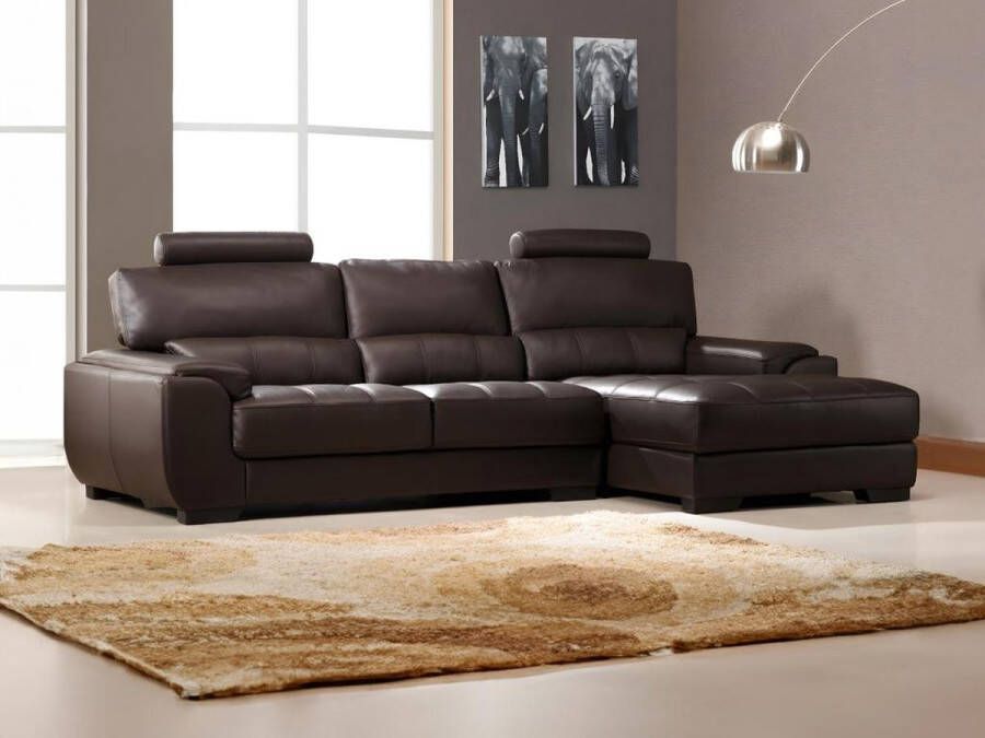 LINEA SOFA Hoekbank van leer METROPOLITAN II bruin hoek rechts L 275 cm x H 94 cm x D 152 cm - Foto 2